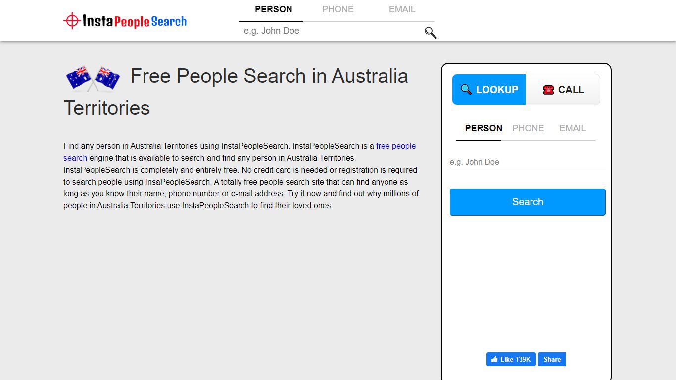 Free People Search for Australia Territories | Australia Territories ...